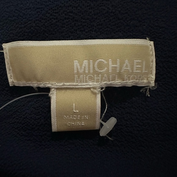 Michael Kors Navy Blue Romper with Gold Detail, Button Closure and Belt - Picture 8 of 8